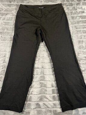 Zac & Rachel Pull On Black Stretch Pants Women's Size Petite XL Tapered Leg Care